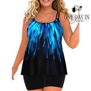 Aleumdr Boyshort Tankini Swimsuit Size XL